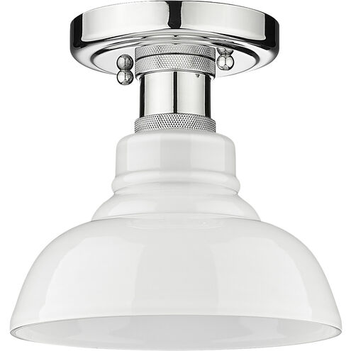 Carver 1 Light 8 inch Chrome Flush Mount Ceiling Light